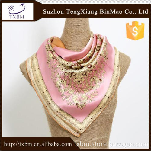 100% silk square scarf ;14mm; crepe for girl